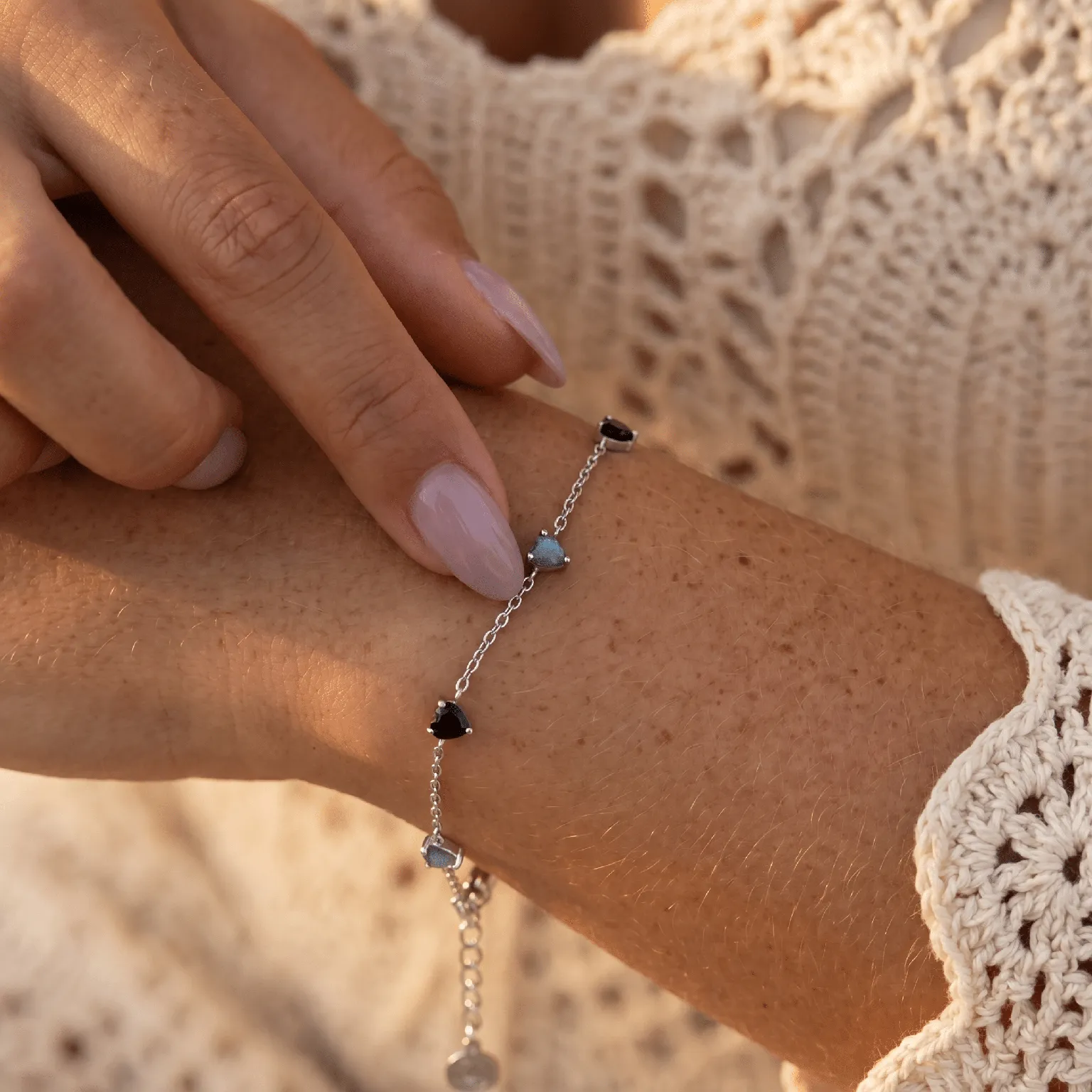 Black Obsidian Labradorite Bracelet - Crush