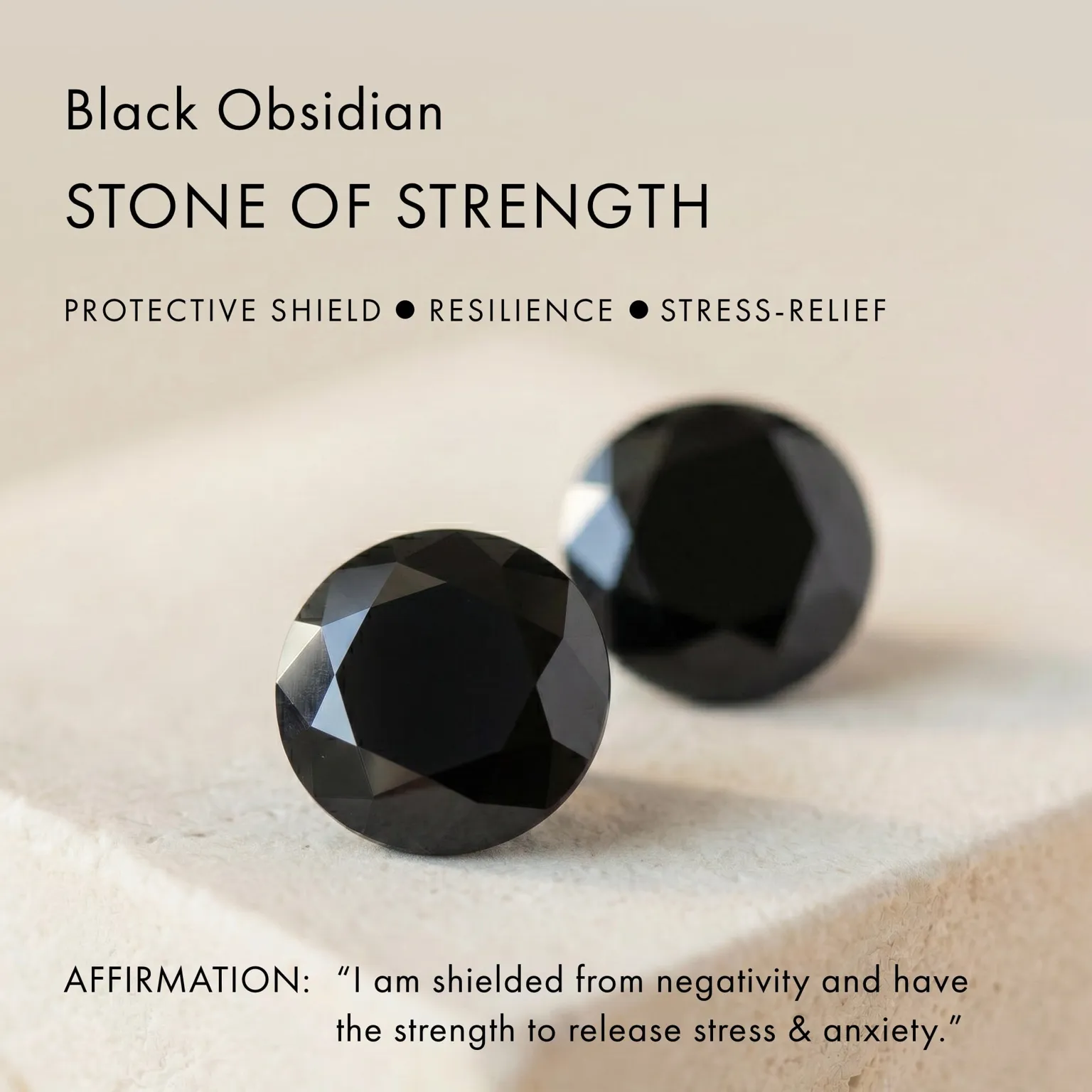 Black Obsidian Labradorite Ring - Crush