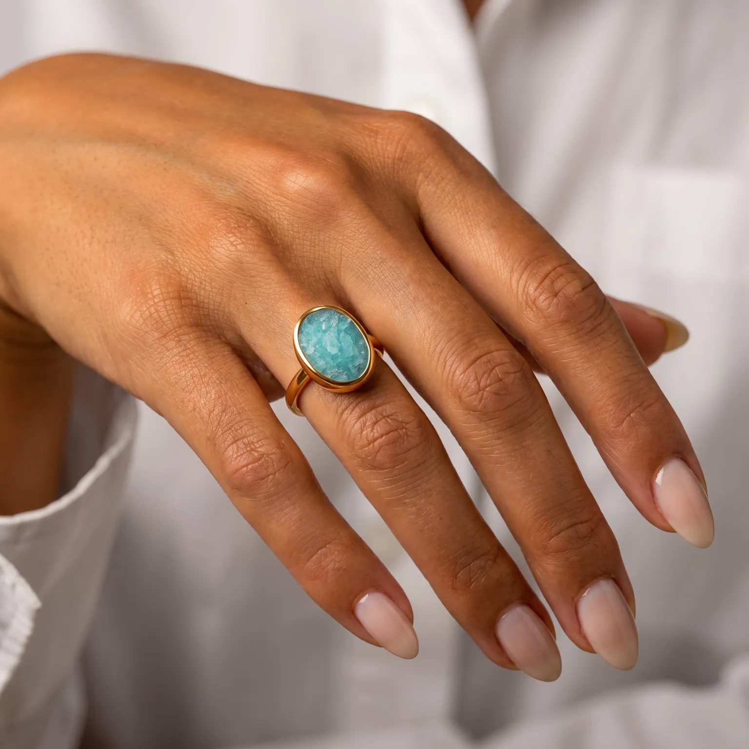 Amazonite Ring - Enfolded