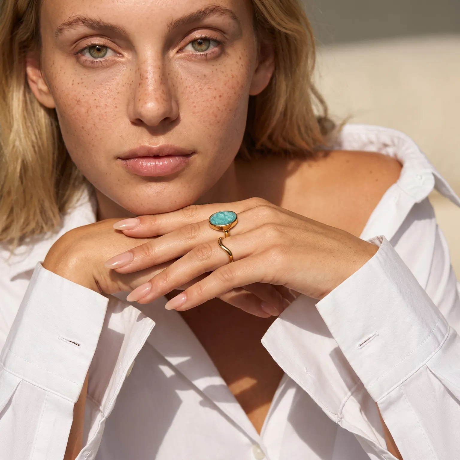 Amazonite Ring - Enfolded