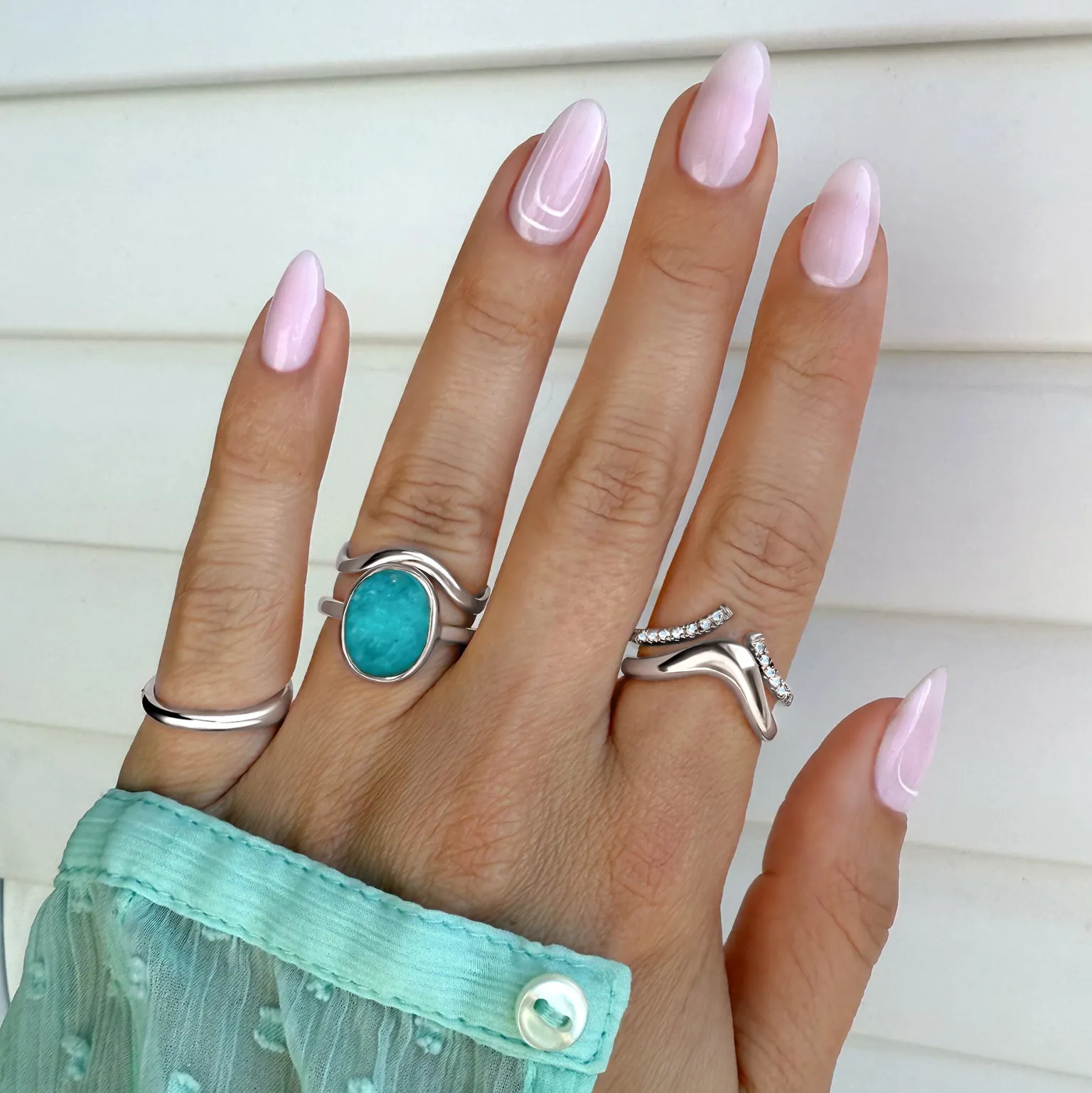 Amazonite Ring - Enfolded